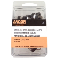 Ancor 403502 1/2-Inch Stainless Steel Cushion Clamp