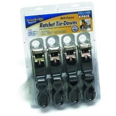 Boat Buckle F12636 Ratchet Tie-Down Value 4 Pack - 1 in. x 15 ft.