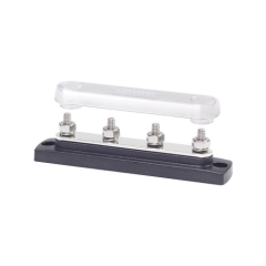 Common 150A BusBar - Four 1/4"-20 Studs with Cover