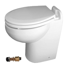 Raritan 230HF02402 Marine Elegance Toilet, 24V - Fresh Water w/Push Button Control