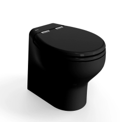 Tecma 98334 24 Volt Silence Plus 2G Toilet with High Bowl, Black