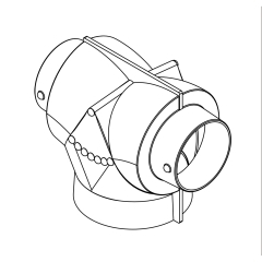 Adapter 7 Inch Inlet 5In/5In Outlet | MSI Marine AT755