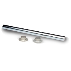 Galvanized Roller Shaft with Pal nuts - 5/8 inch x 9-1/4 inch | Tie Down Engineering 86028